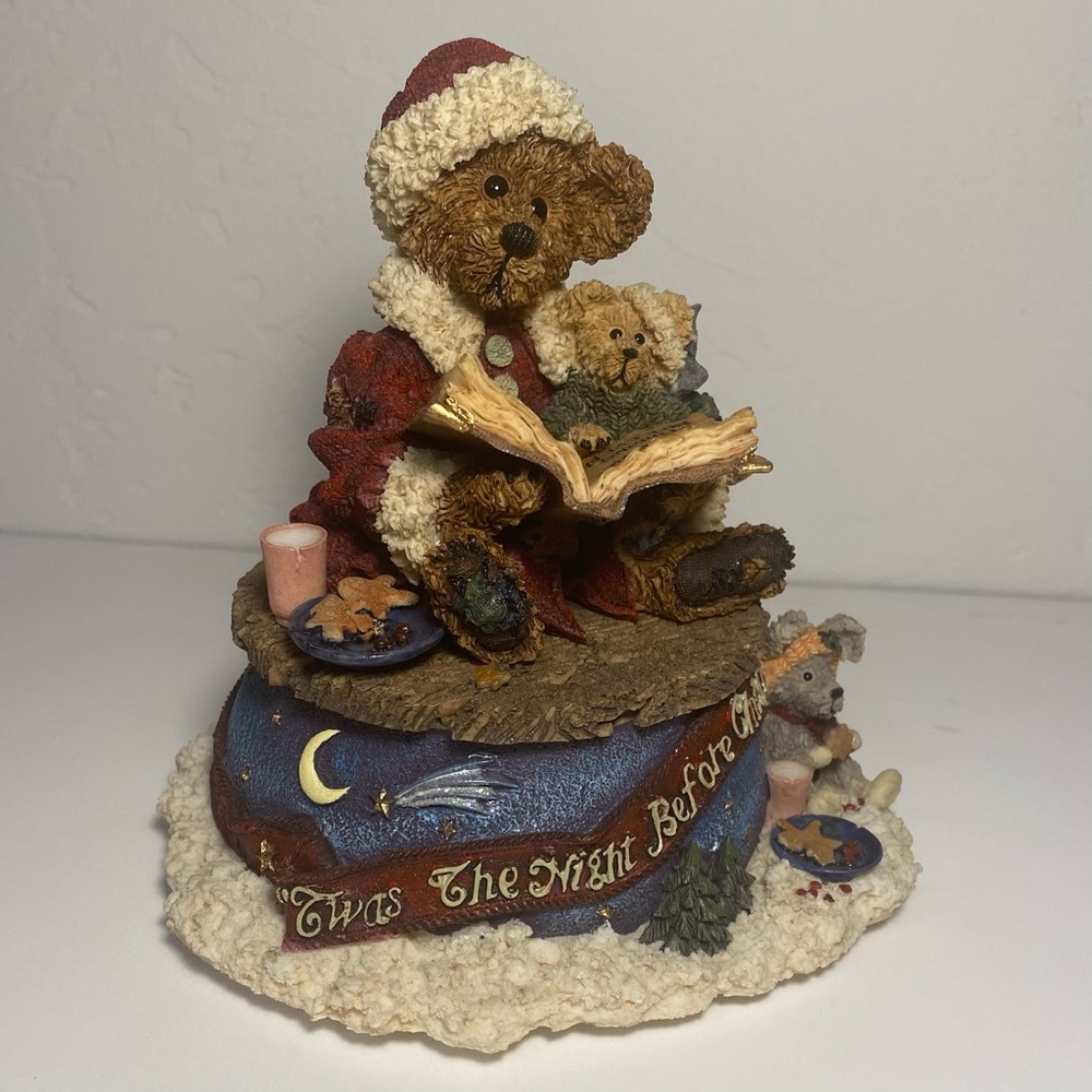 Vintage Music Box, Boyd’s Bears Twas the Night Before Christmas, Bearstone Coll.